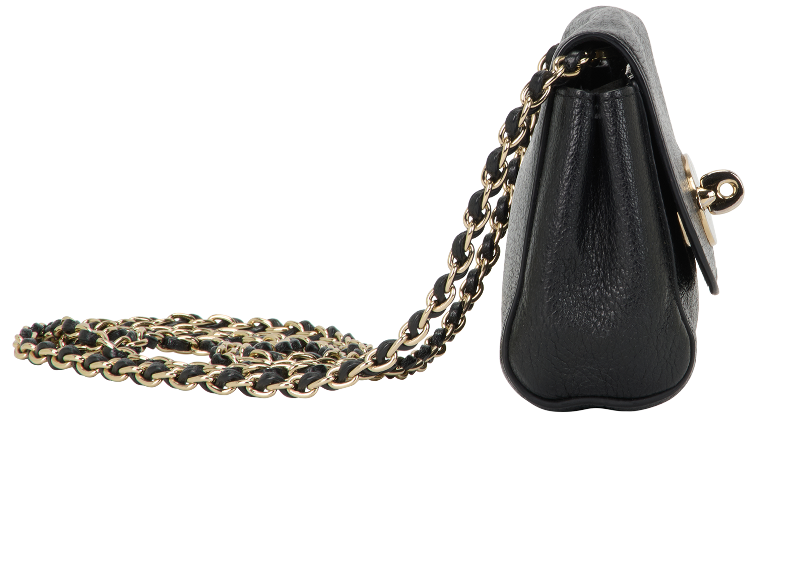 Mini Lily, &pound;280, Handbags, Black, Leather, Side view